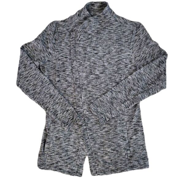 G.H. BASS & CO. KNIT ZIP CARDIGAN IN BLACK COMBO SZ. S - Picture 3 of 5